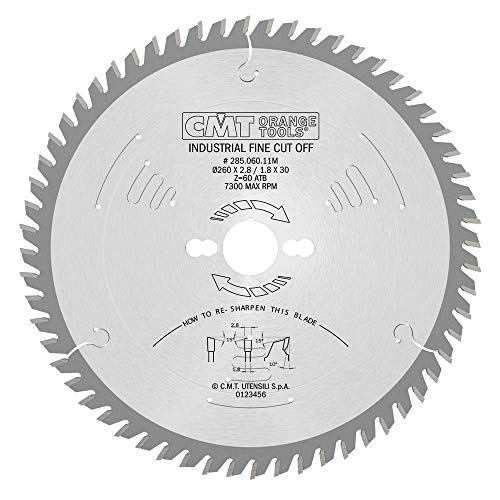 CMT ORANGE TOOLS 285.060.11M - KREISSAGEBLATT 260X2.8X30 Z60 10ATB von CMT ORANGE TOOLS