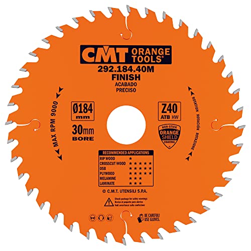 CMT ORANGE TOOLS 292.184.40M - QUERSCHNITTSÄGE FÜR HANDMASCHINEN 184X2.6X30 Z=40 15° WECHSELZAHN von CMT ORANGE TOOLS