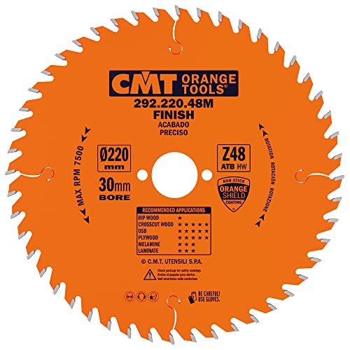 CMT ORANGE TOOLS 292.220.48M - QUERSCHNITTSÄGE FÜR HANDMASCHINEN 220X2.8X30 Z=48 15° WECHSELZAHN von CMT ORANGE TOOLS