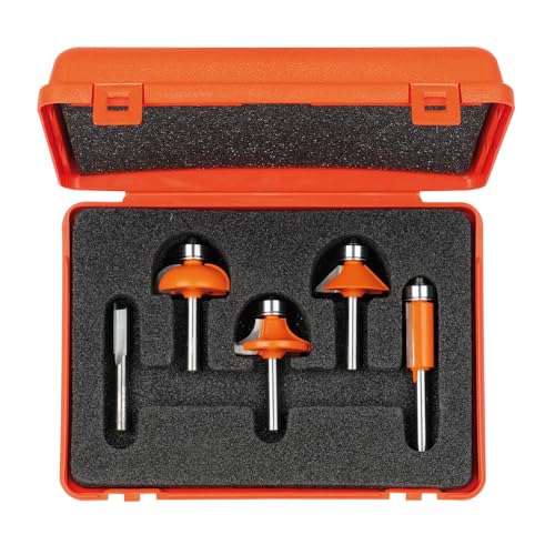 CMT ORANGE TOOLS 900.005.03-5-TEILIGES PROFILFRÄSER SET HW S=8mm D=8-12.7-31.7mm R von CMT ORANGE TOOLS