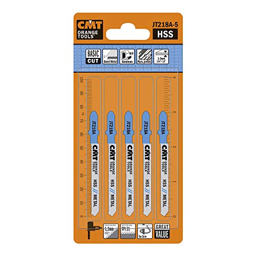 CMT ORANGE TOOLS JT218A-5-5 HCS-STICHSÄGEBLÄTTER FÜR GEBOGENE UND FEINE METALLE 76X1,2X21TPI von CMT ORANGE TOOLS