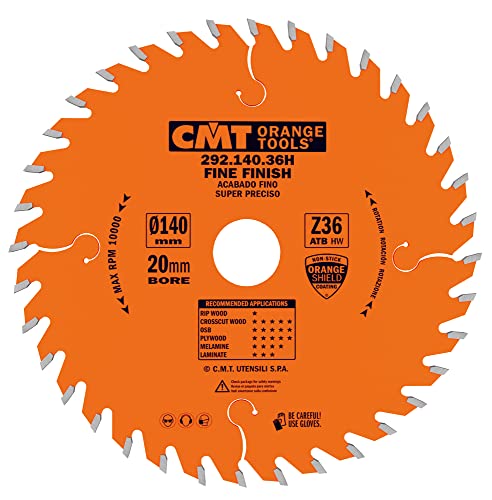 CMT ORANGE TOOLS 292.140.36H - PRÄZISIONS-KREISSÄGEBLATT 140X2.4X20 Z=36 ATB von CMT