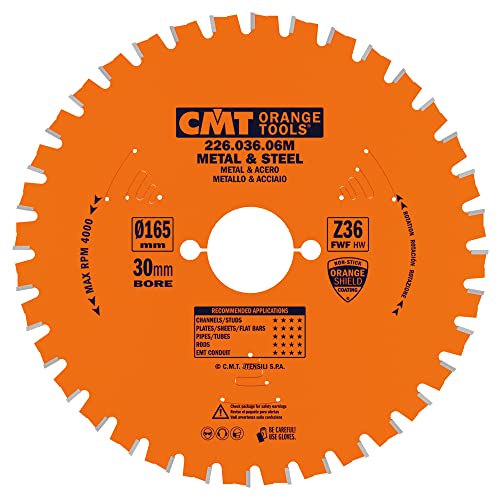 CMT ORANGE TOOLS 226.036.06M - HM-KREISSÄGEBLATT FÜR PVC ET HOLZ 165X1.6/1,2X30 Z=36 FWF von CMT