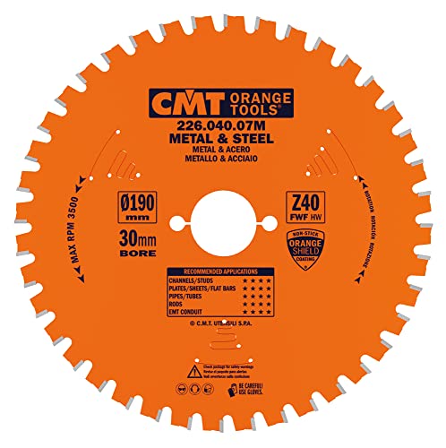 CMT ORANGE TOOLS 226.040.07M - KREISSÄGEBLATT (PVC-HOLZ) 190X2X30 Z=40 FWF von CMT