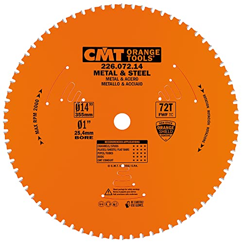 CMT ORANGE TOOLS 226.072.14 - KREISSÄGEBLATT FÜR TROCKENE SCHNITTE HM 355X2,2/1,8X25,4 Z=72 8°FWF von CMT