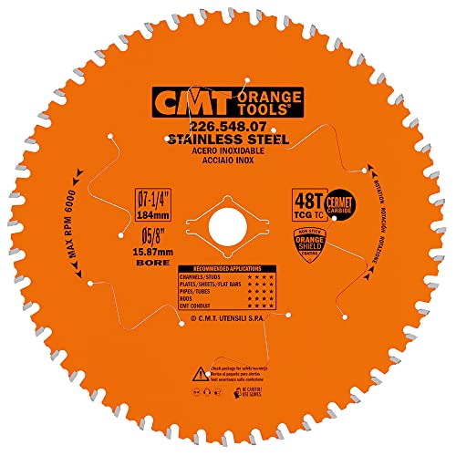 CMT ORANGE TOOLS 226.548.07 - HM-KREISSÄGEBLATT FÜR EDELSTAHL 184X2,0/1,6X15,87 Z48 FWF von CMT