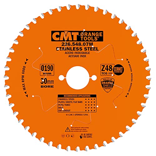 CMT ORANGE TOOLS 226.548.07M - HM-KREISSÄGEBLATT FÜR EDELSTAHL 190X1,8/1,4X30 Z48 FWF von CMT