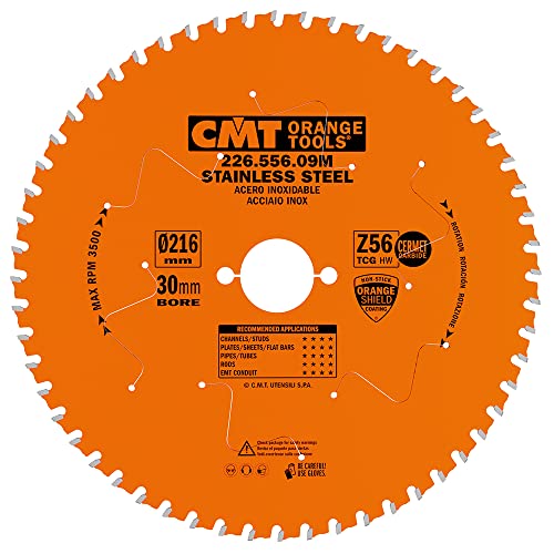 CMT ORANGE TOOLS 226.556.09M - HM-KREISSÄGEBLATT FÜR EDELSTAHL 216X1,8/1,4X30 Z56 FWF von CMT