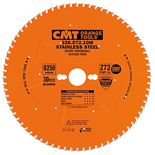 CMT ORANGE TOOLS 226.572.10M - HM-KREISSÄGEBLATT FÜR EDELSTAHL 250X2,2/1,8X30 Z72 FWF von CMT