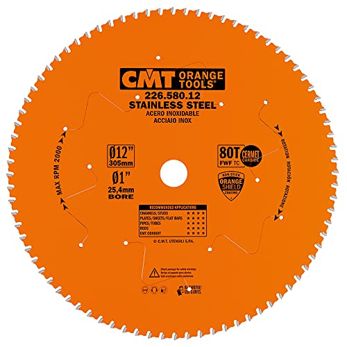 CMT ORANGE TOOLS 226.580.12 - HM-KREISSÄGEBLATT FÜR EDELSTAHL 305X2,2/1,8X25,4 Z80 FWF von CMT