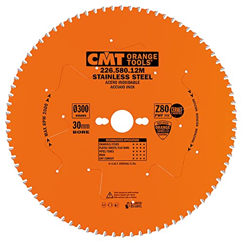 CMT ORANGE TOOLS 226.580.12M - HM-KREISSÄGEBLATT FÜR EDELSTAHL HW 300X2,2/1,8X30 Z80 FWF von CMT