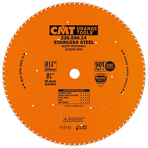 CMT ORANGE TOOLS 226.590.14 - HM-KREISSÄGEBLATT FÜR EDELSTAHL HW 355X2,2/1,8X25,4 Z90 FWF von CMT