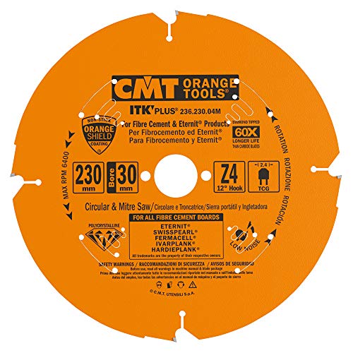 CMT ORANGE TOOLS 236.230.04M - KREISSÄGEBLAT AUS DIAMANT FÜR FASERZEMENT D=230X2,4X1,8X30 Z4 TCG von CMT