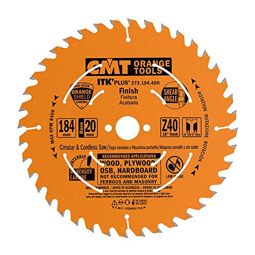 CMT ORANGE TOOLS 272.184.40H - ITK PLUS KREISSÄGEBLATT HM 187X1.7X20(+16+15.87) Z=40 ATB+SHEAR von CMT