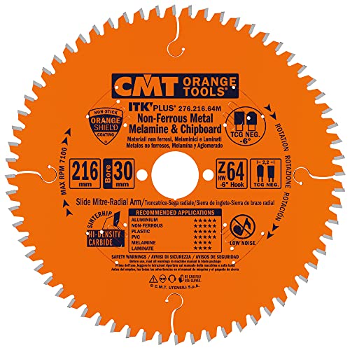 CMT ORANGE TOOLS 276.216.64M - KREISSÄGEBLAT FÜR ALUMINIUM HW 216X2.2/1.6X30 Z64 TCG NEG von CMT