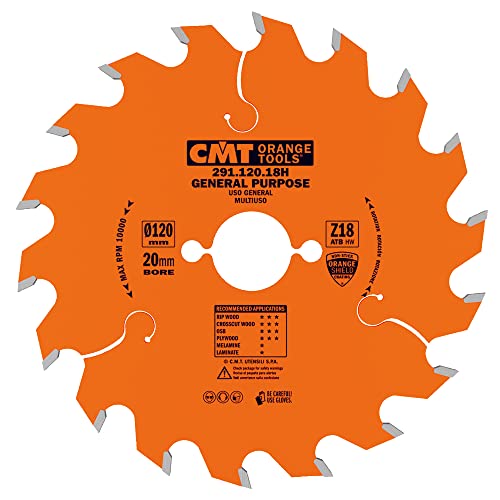 CMT ORANGE TOOLS 291.120.18H - KREISSÄGEBLATT HM 120X1.8X20 Z18 15° ATB von CMT