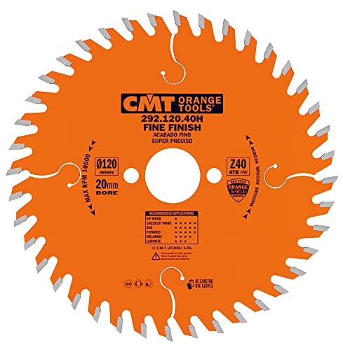 CMT ORANGE TOOLS 292.120.40H - PRÄZISIONS-KREISSÄSEBLATT FÜR HANDMASCHINEN 120X1.8X20 Z=40 WECHSELZ. von CMT