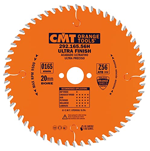 CMT ORANGE TOOLS 292.165.56H - QUERSCHNITTSÄGE FÜR HANDMASCHINEN 165X2.2/1.6X20 Z=56 15° ATB von CMT