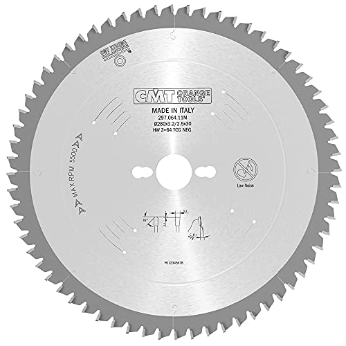 CMT ORANGE TOOLS 297.064.11M - KREISSÄGEBLATT FÜR EISENFREIE LAMINATE/PLASTIK 280X3.2X30 Z=64-6° TRAPEZ. von CMT