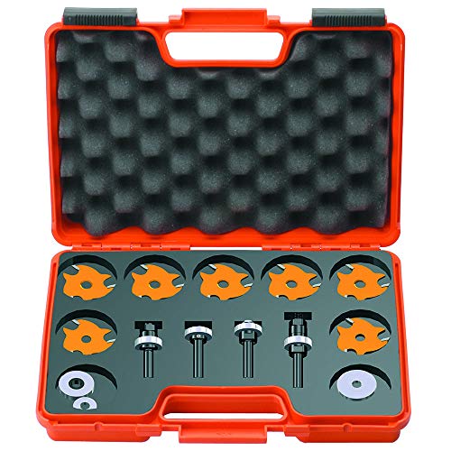 CMT ORANGE TOOLS 923.001.11 - SET MIT 7 SCHLITZFRÄSER Z3 HW MIT 4 SPANNFUTTERN S=8 von CMT