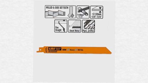 CMT ORANGE TOOLS JS1110VF-5-5 BIMETALLISCHE SÄBELSÄGEBLÄTTER FÜR HOLZ/METALLE 225X3,2-5X5-8TPI von CMT