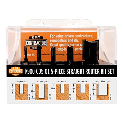 CMT ORANGE TOOLS K900-005-01-5-STK-SATZ NUTFRÄSER HW Z2 S=8 D=4/6/8/10/20 RE von CMT