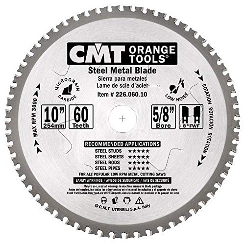 CMT Orange Tools 226.060.10M Kreissägeblatt für Metalle 254x2.2x30 z 60 fwf 5 Grad von CMT