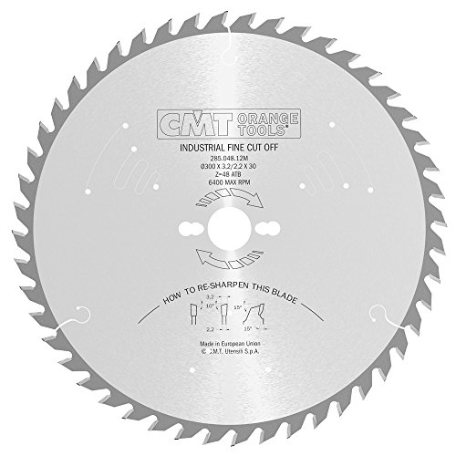 CMT Orange Tools Kreissägeblatt HW 300 x 3,2 / 2,2 x 30 Z=48 10° ATB - 285.048.12M - für Querschnitte von CMT