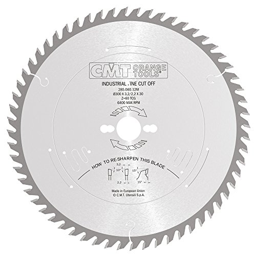 CMT Orange Tools Kreissägeblatt HW 300 x 3,2 / 2,2 x 30 Z=60 10° ATB - 285.060.12M - für Querschnitte von CMT