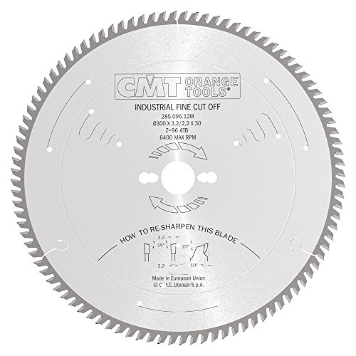 CMT Orange Tools Kreissägeblatt HW 300 x 3,2 / 2,2 x 30 Z=96 15° ATB - 285.096.12M - für Querschnitte / Feinschnitte von CMT