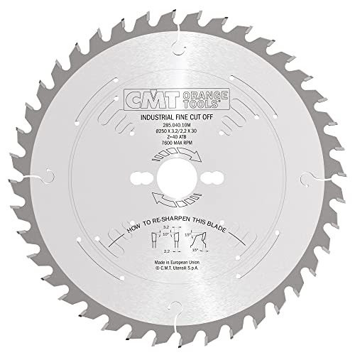 CMT Orange Tools Kreissägeblatt HW 305 x 3,2 / 2,2 x 30 Z=72 15° ATB - 294.072.22M - für Querschnitte von CMT