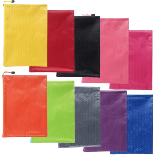 10pcs Dokumentbeutel, wasserdichte PVC -Zip -Beutel, 9,5 x 6,7 Zoll A5 Reißverschlussbeutel, durchscheinender Dokumentordner für Schulbürovorräte... von CNAFGBGG