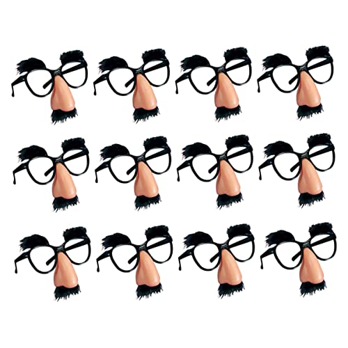 CNAFGBGG Halloween Lustige Brille für Erwachsene 12pcs 4,72x4,33 Zoll niedliche Plastikgläser mit Augenbrauen Schnurrbart Brille für Kinder -Party -Gefälligkeiten. von CNAFGBGG