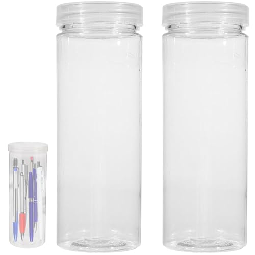 Pinselhülle, 2pcs Clear Plastic Pinsel Pinsel Storagetube, langes Plastik -Aquarell -Pinsel -Lagerrohr mit Deckel, tragbarem und leichten Pinselhalter für Maskenbildner für Make -up -Künstler. von CNAFGBGG