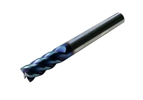 CNC QUALITÄT VHM Schaftfräser Ø 1 bis 12 mm - universelle Hartmetall Fräser - NanoBlue Beschichtung (6 mm) von CNC QUALITÄT