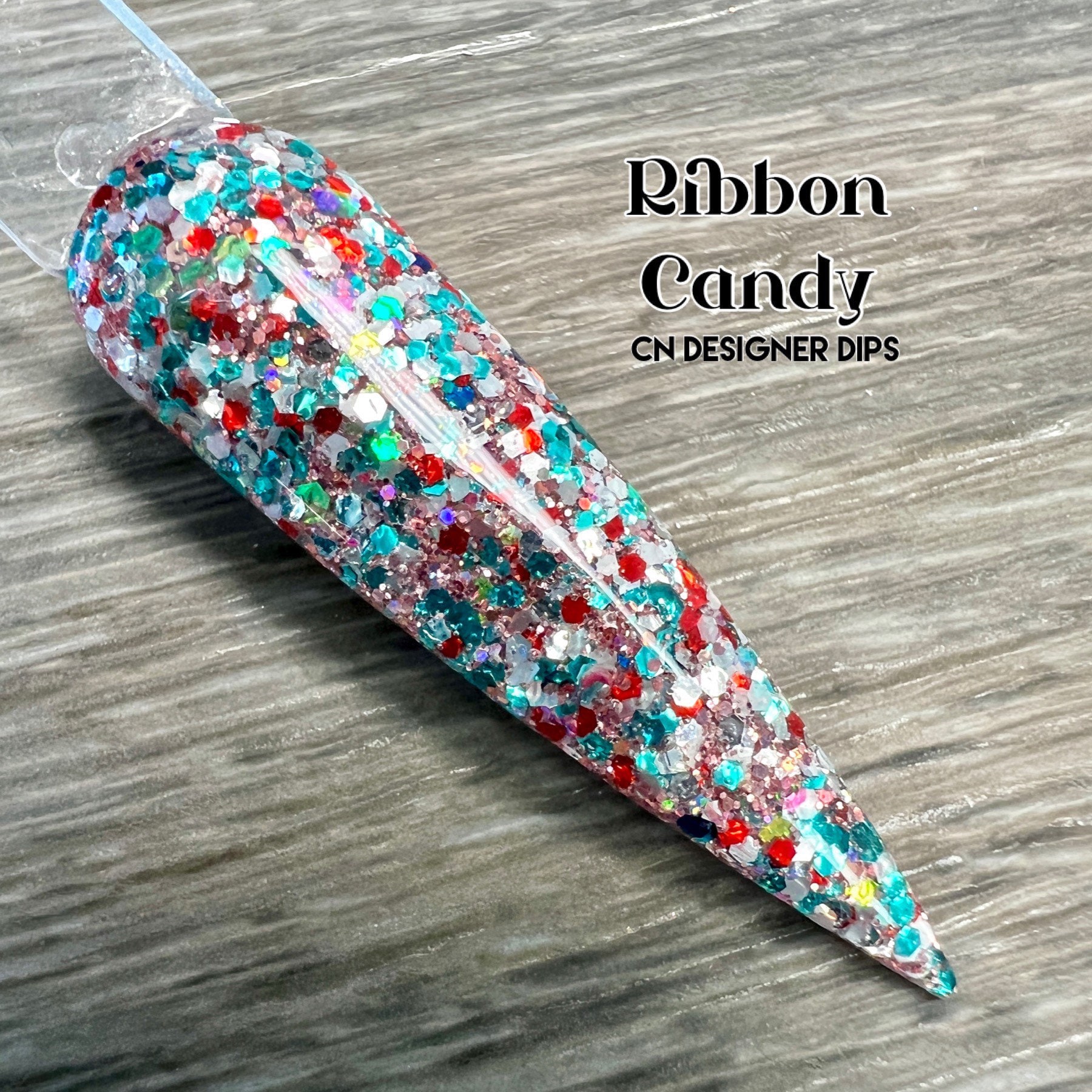 Ribbon Candy - Dip Pulver, Pulver Für Nägel, Nagel Dip, Glitter Acryl, Acrylpulver von CNDesignerDips