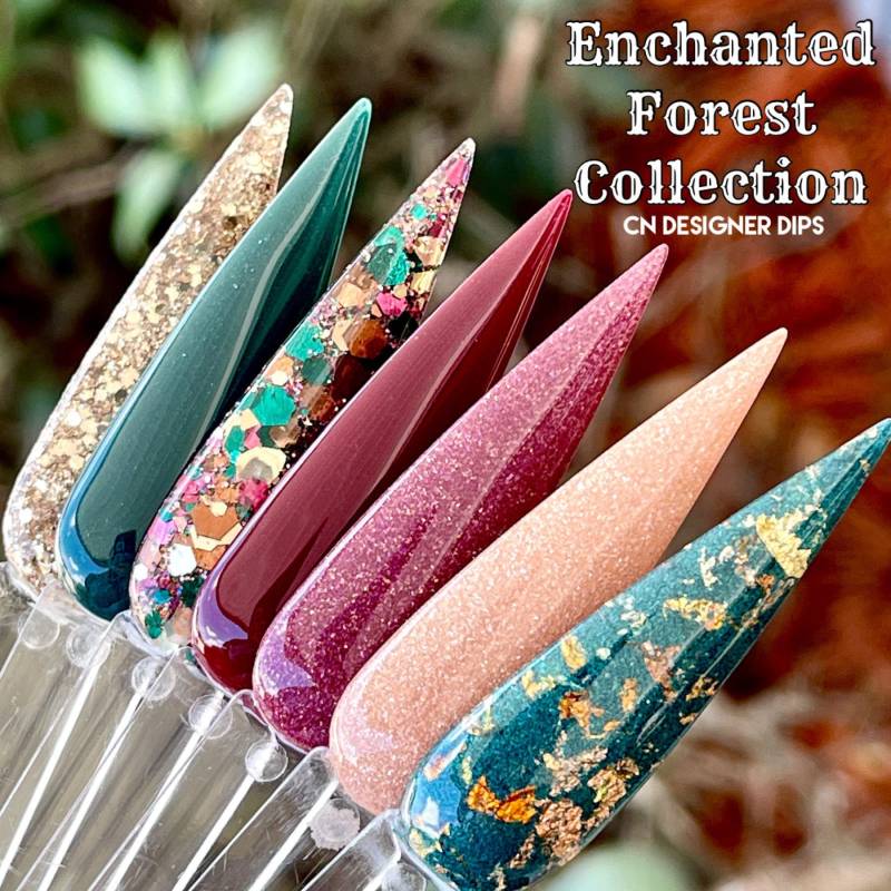 Enchanted Forest Collection - Dip-Pulver, Dip-Puder Für Nägel, Nagel-Dip, Dip-Nagelpulver, Glitter-Dip-Puder, Acryl von CNDesignerDips