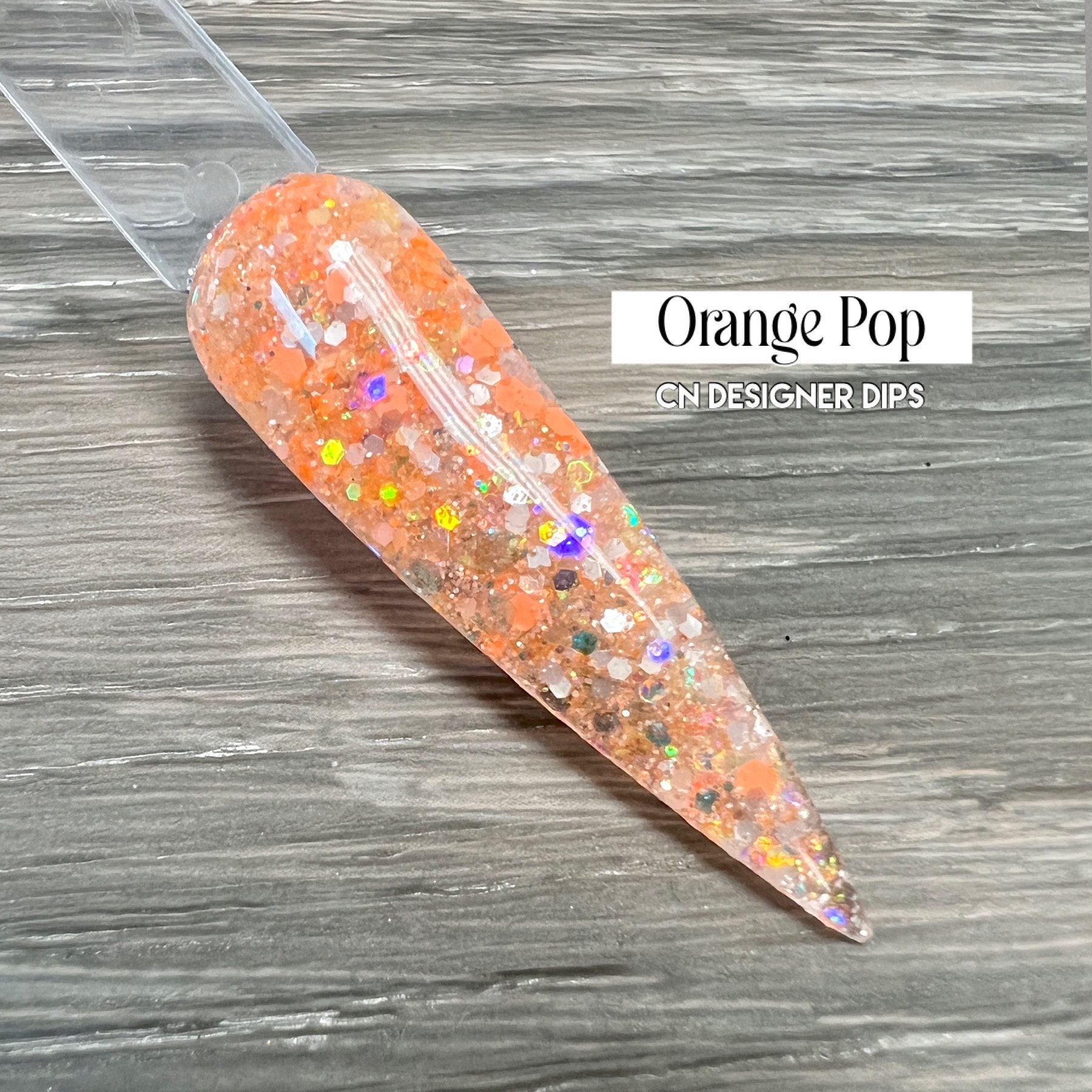 Orange Pop - Dip-Pulver, Dip-Pulver Für Nägel, Nagel-Dip, Dip-Puder, Dip-Nagelpulver, Nageldips, Acryl, Nagel, Acrylpulver von CNDesignerDips