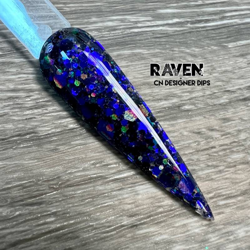 Raven - Dip-Pulver, Dip-Pulver Für Nägel, Nagel-Dip-Pulver, Nagel-Dip, Dip-Nagel, Dip-Nagelpulver, Acryl, Nagel von CNDesignerDips