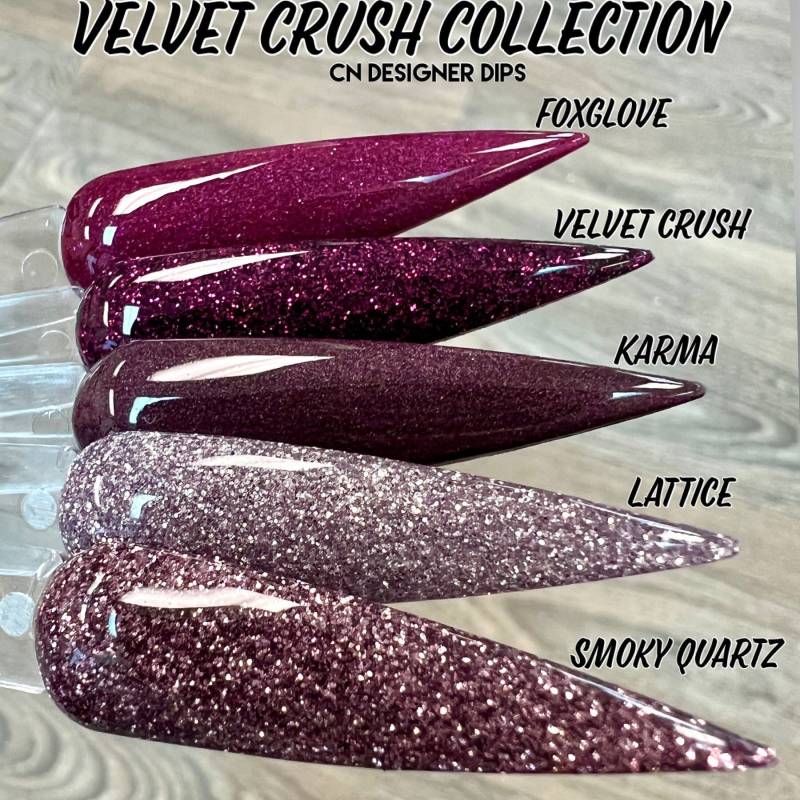 Velvet Crush Collection - Tauchpulver, Nageltauchpulver, Tauchpulver Für Nägel, Nagelpuder, Acryl, Acrylfarben, Nagelbad, Nagel von CNDesignerDips