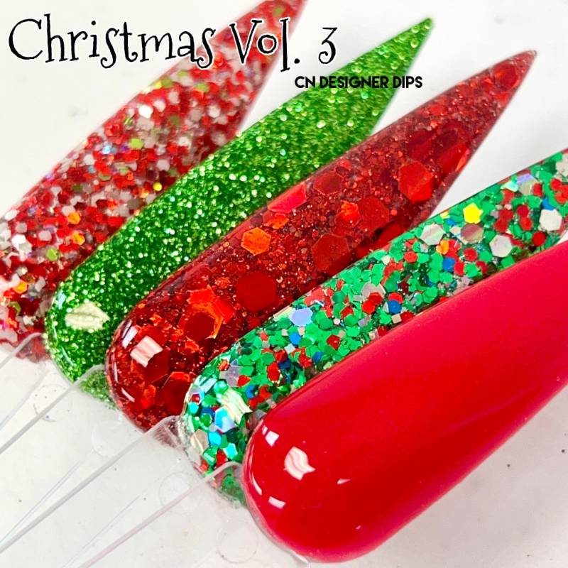 Christmas Vol 3 - Dip Powder, Dip-Pulver Für Nägel, Weihnachten, Acryl, Acrylpulver, Acrylfarben, Weihnachtsnägel, Nagel von CNDesignerDips