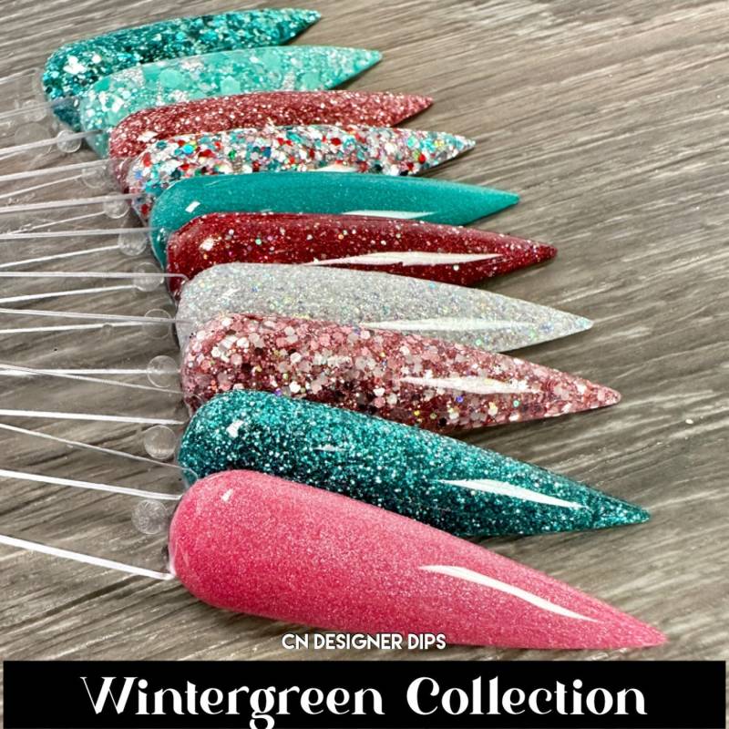 Wintergreen Collection - Retro Weihnachten, Dip Pulver, Pulver Für Nägel, Nagel Dip, Acrylpuder, Acryl von CNDesignerDips