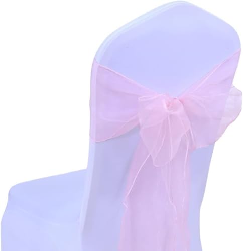 CNFQ Stuhlschleifen, Organza, für Taufe, Party, Deko, Hochzeit, Rosa, 50 Stück von CNFQ