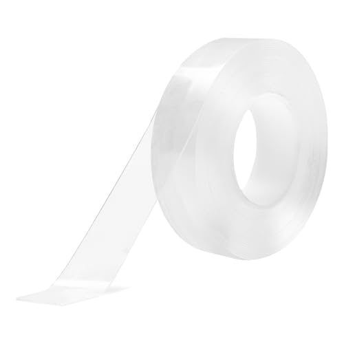 CNMTCCO 5m Doppelseitiges Klebeband Extra Stark Transparent, 1Rollen Double Sided Tape, Abnehmbar Spurlos Klebeband Doppelseitig Dünn für Teppich, Foto Wand, Küche, Zuhause, Auto oder Outdoor (1pack) von CNMTCCO