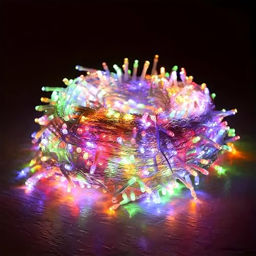 CNMTCCO Lichterkette, 5M 50LEDs Lichterkette Batterie außen mit 6h Timer, Klein Innen Lichterkette für Weihnachten, Hochzeit, Schlafzimmer, Party, Baumdekoration (Mehrfarbig) von CNMTCCO