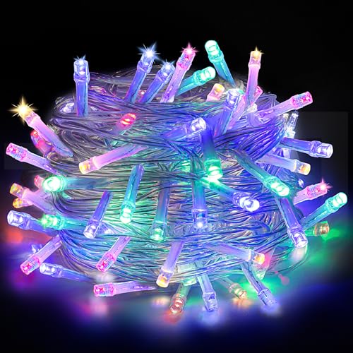 CNMTCCO Lichterkette, 5M 50LEDs Lichterkette Batterie außen mit 6h Timer, Klein Innen Lichterkette für Weihnachten, Hochzeit, Schlafzimmer, Party, Baumdekoration (Mehrfarbig) von CNMTCCO