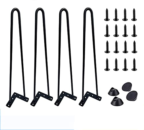 CNNKWXTW Möbelfüße Set mit 4 schwarzen V-förmigen Metall-Tischbeinen für Sofas, Eisen-Schreibtischbeine, DIY-Möbelbeine für Tisch, Couchtisch, Stuhl-10cm von CNNKWXTW