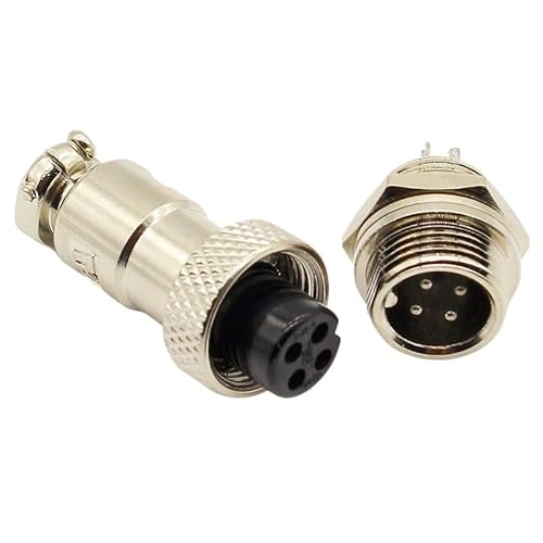 1pcs GX12 4 Pin Male & Female 12mm Wire Panel Connector L90 GX12 Circular Connector Socket von CNTUSRXT