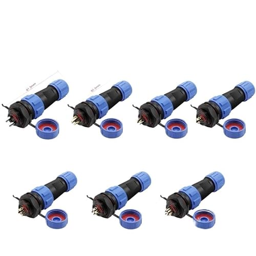 SP13 SP16 SP17 SP20 SP21 Panel Back Nut Waterproof Connectors Socket, IP68 Electrical Cable Wire Connector(SP13 Back Nut,10 SETS(MALE FEMALE)_10) von CNTUSRXT