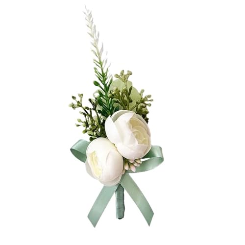 CNYUON Boutonniere 6 Stück Bräutigam Knopfloch Boutonniere Hochzeitszubehör Brautjungfern Corsage Künstliche Brosche Blumen Für Hochzeit Blazer(Mix Color 4) von CNYUON